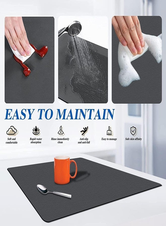 AERYS 30 x 50 cm Dish Dry Mat | Microfiber Home Drying Mat | Reversible Mat | Kitchen Absorbent Mat for Kitchen, Home, Office and Laundry | (1, 30 x 50 cm) - Image 4